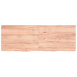 Bathroom Countertop Light Brown 140x50xcm Treated Solid Wood 3156149