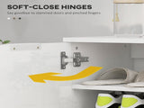 Five-Shelf Shoe Storage Cupboard - White T3398P328261