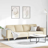 Living Room Couch Cream 250 x 77 x 76 cm Polyester 3335087