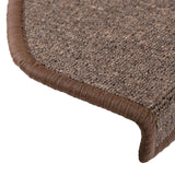 ZNTS Carpet Stair Treads 15 pcs Coffee Brown 65x24x4 cm 133888