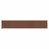 Patio Retractable Side Awning 117x600 cm Brown 317951