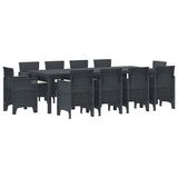 Garden Dining Set 11 pcs Anthracite Polypropylene 3378596