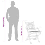 Folding Garden Chair Set of 6 Teak Solid teak wood Standard 3155050