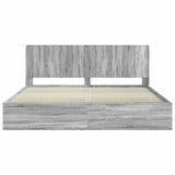 Bed Frame with Storage and Headboard Grey Sonoma 180 x 200 cm 3413928