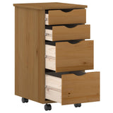Desk and Rolling Cabinet Set MOSS 2 pcs Honey Brown 3438790