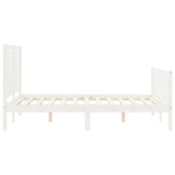 Bed Frame without Mattress White 120x200 cm Solid Wood Pine 3193202