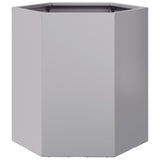 Garden Planter 2 pcs Hexagon 46x40x45 cm Galvanized Steel 851119