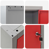 Tool Cabinet with Shelf Red and Grey 50 x 20 x 55 cm Steel 4103470