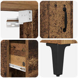 Highboard Old Wood 69.5 x 34 x 180 cm Engineered Wood 3415739