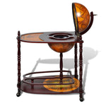 Globe Bar Wine Stand Eucalyptus Wood Freestanding 240699