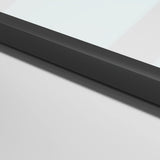 Interior Door Slim Black 102.5x201.5 cm Tempered Glass and Aluminium 155122
