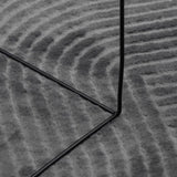 Rug IZA Short Pile Scandinavian Look Anthracite 140x200 cm 375429