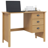 Desk with Drawers with Drawer HILL Honey Brown 100 x 45 x 74 cm 42025038