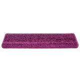 Stair Mats 10 pcs 65x21x4 cm Violet Rectangular Edge 149825