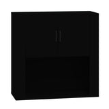 Wall Cabinet Black 80x33x80 cm Engineered Wood 816585
