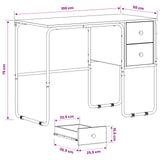 Desk with Storage Sonoma Oak 100 x 50 x 75 cm 8008003