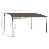 Garden Sunshade Awning 4x3x2.55 m Taupe 312255
