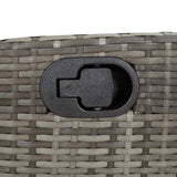9 Piece Garden Dining Set with Cushions Grey Poly Rattan 3212513