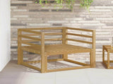Outdoor Middle Sofa Solid Acacia Wood White 3438993