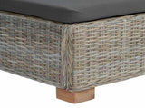 Footrest with Cushion GENDT Natural Rattan Kubu Grey 42034395