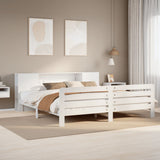 Bed Frame without Mattress White 180x200 cm Super King Solid Wood Pine 3309888
