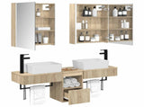 Bathroom Cabinet Set 5 pcs Sonoma Oak 53 x 15.5 x 70 cm 3406329