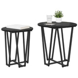 Side Table Set 2 pcs Black Oak 869720