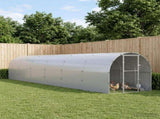 Chicken Coop Silver 1200 x 200 x 200 cm Galvanised Steel 3434690
