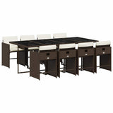 Garden Dining Set Brown, Cream White, Black 3211101
