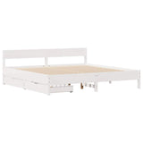 Bed Frame without Mattress White 180x200 cm Super King Solid Wood Pine 3301741