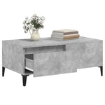 ZNTS Coffee Table Concrete Grey 90x50x36.5 cm Engineered Wood 821120