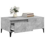 ZNTS Coffee Table Concrete Grey 90x50x36.5 cm Engineered Wood 821120