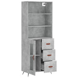 Highboard Concrete Grey 69.5x34x180 cm Engineered Wood 3189481