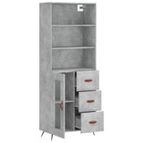 Highboard Concrete Grey 69.5x34x180 cm Engineered Wood 3189481
