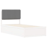 Bed Frame with Upholstered Headboard Light Grey 75 x 190 cm 877673