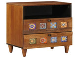 Bedside Cabinet Brown 50 x 33 x 62 cm Solid Mango Wood 4018234