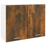 Hanging Cabinet Smoked Oak 80x31x60 cm Engineered Wood 815588