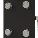 Shower Panel Unit Glass 25x47.5x130 cm Black 151420