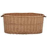 Firewood Basket with Carrying Handles 78x54x34 cm Natural Willow 286983