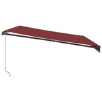 ZNTS Manual Retractable Awning Burgundy 450x300 cm 3215335