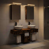 Bathroom Cabinet Set 5 pcs Smoked Oak Engineered Wood 3406275