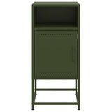 ZNTS Bedside Cabinet Olive Green 36x39x78 cm Steel 846574