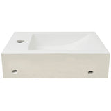 Basin with Faucet Hole Rectangular Ceramic White 46x25.5x12 cm 142343