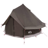 Tipi Tent with Roof Brown Grey 250 x 250 cm Polyester and Steel 42029022