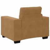 Sofa Set with Cushion 3 pcs Brown 221 x 78 x 80 cm Velvet 3324646