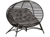 Egg Chair with Cushion & Side Pocket - Brown T3398P325311