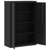 ZNTS File Cabinet Black 90x40x180 cm Steel 3188325