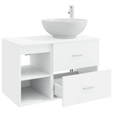 Bathroom Furniture Set 2 pcs White Engineered Wood 3403912