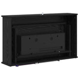 Fireplace with LED Strip Black Oak 92 x 20 x 54 cm 8021072