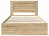 Bed Frame with Drawer Sonoma Oak 90 x 190 cm Engineer Wood 3410205